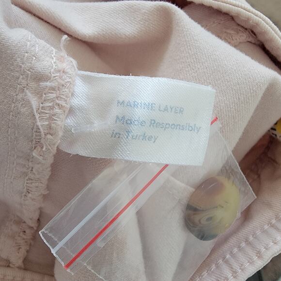 Marine Layer Bridget Wide Leg Flat Front Chino Sz 4 Pant 14650 High Waist Pastel - Picture 12 of 14